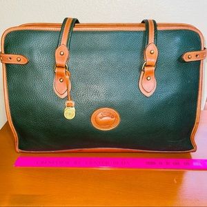 Vintage Dooney & Bourke Large R41 Tote / Briefcase - Ivy green